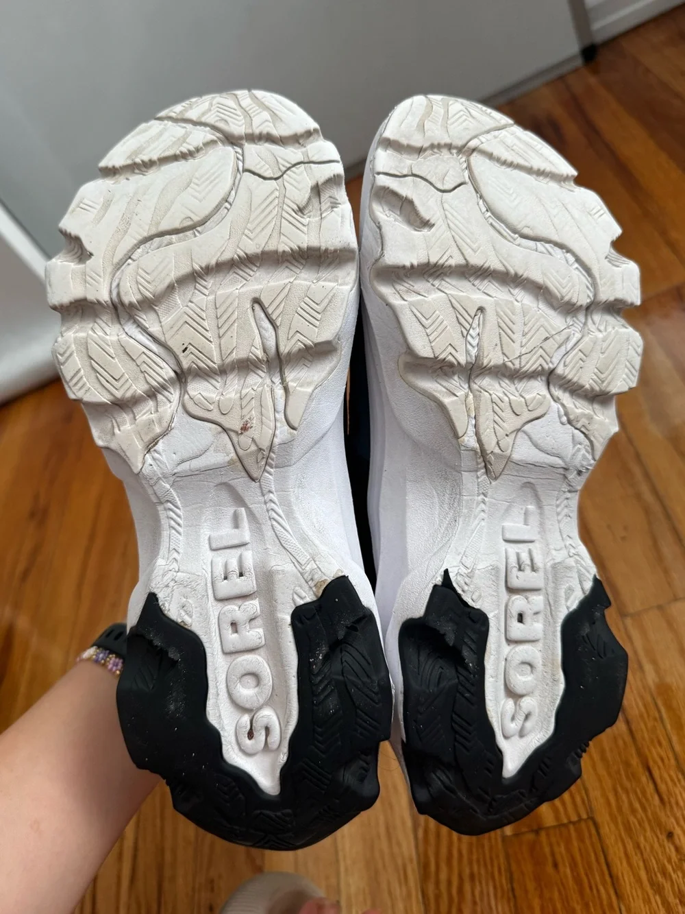 Sorel Women's Black and White Athletic Sneakers